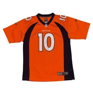 Nike NFL Denver Broncos Jerry Jeudy 10 On Field Jersey Youth Large Orange Navy